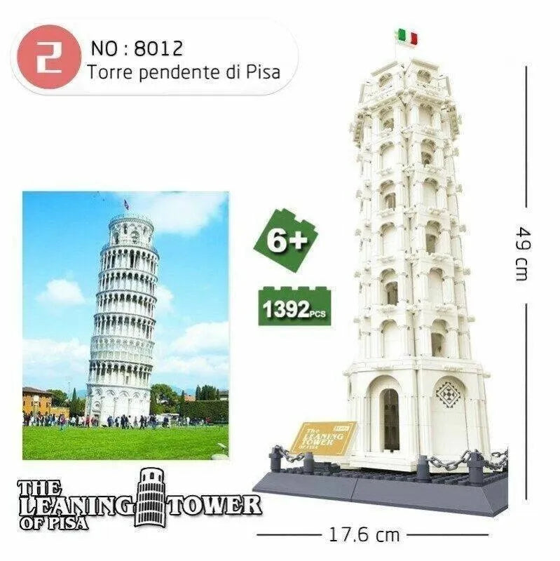 Building Blocks MOC Architecture Leaning Tower Of Pisa Bricks Toy - 5