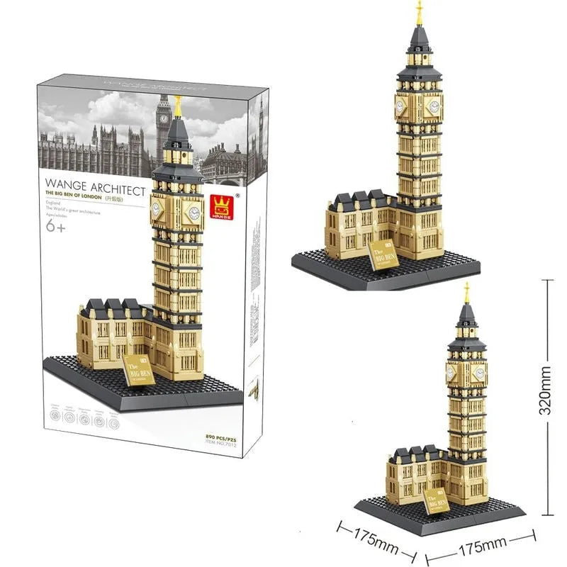 Building Blocks MOC Architecture London Big Ben Bricks Toy Construction Set Toys - 6