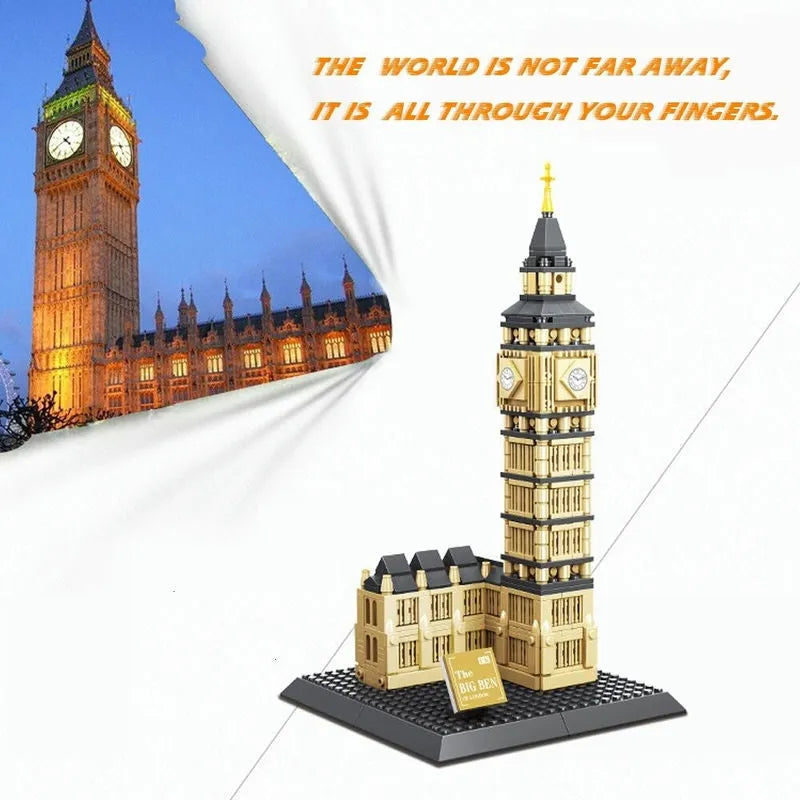 Building Blocks MOC Architecture London Big Ben Bricks Toy Construction Set Toys - 4