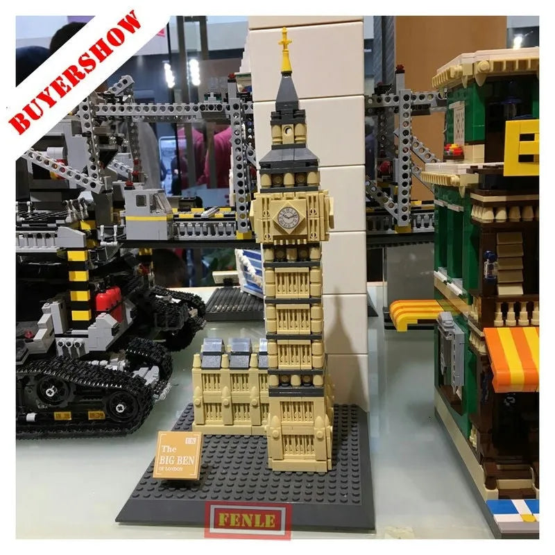 Building Blocks MOC Architecture London Big Ben Bricks Toy Construction Set Toys - 3