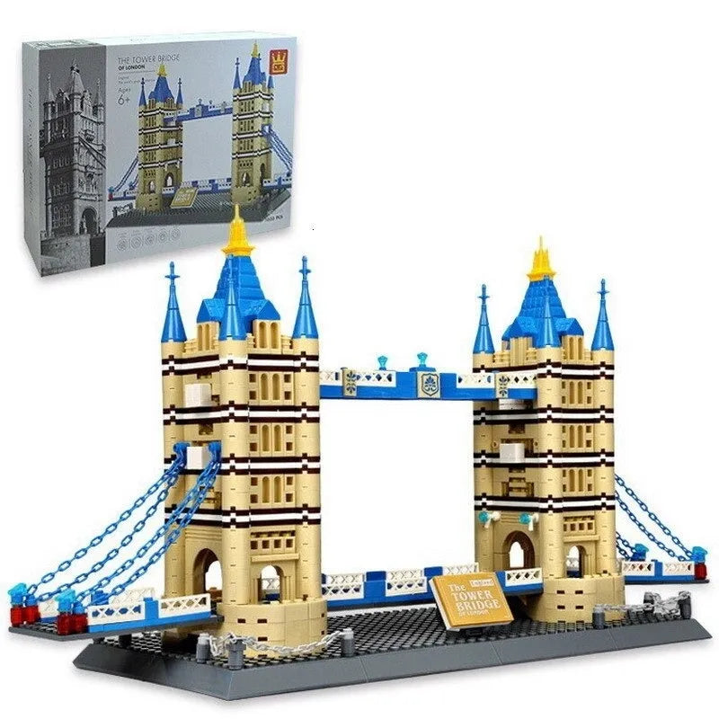 Building Blocks MOC Architecture London Tower Bridge Bricks Toys - 8