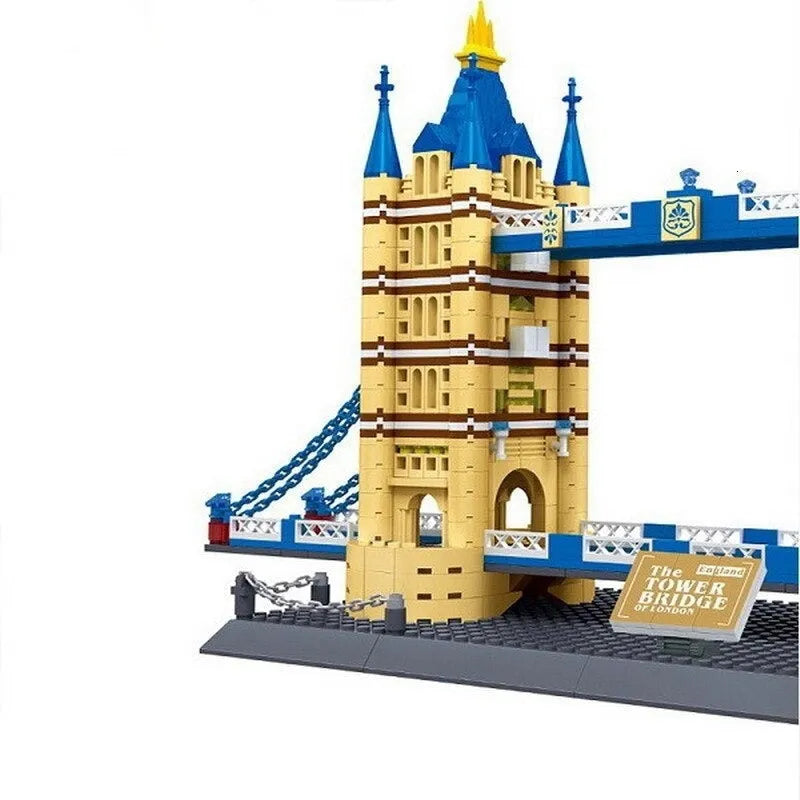 Building Blocks MOC Architecture London Tower Bridge Bricks Toys - 6
