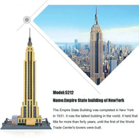 Thumbnail for Building Blocks MOC Architecture New York Empire State Bricks Toy - 8