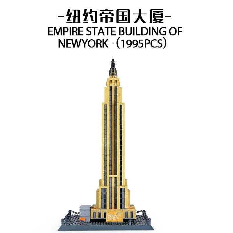 Building Blocks MOC Architecture New York Empire State Bricks Toy - 9