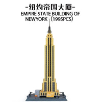 Thumbnail for Building Blocks MOC Architecture New York Empire State Bricks Toy - 9