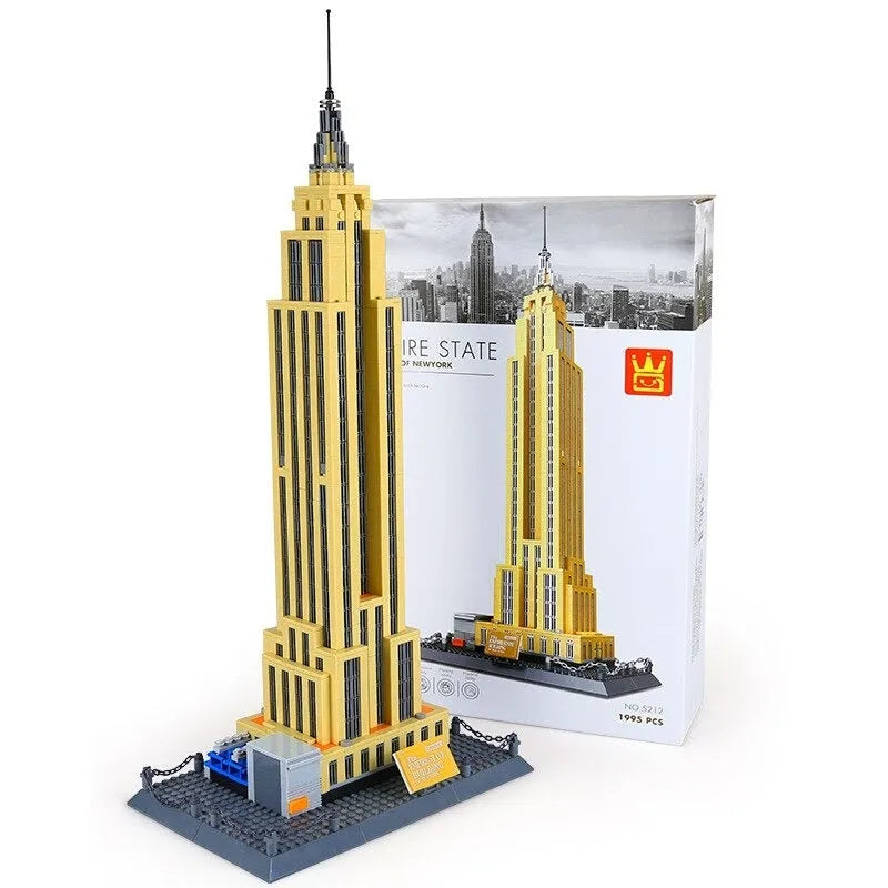 Building Blocks MOC Architecture New York Empire State Bricks Toy - 2