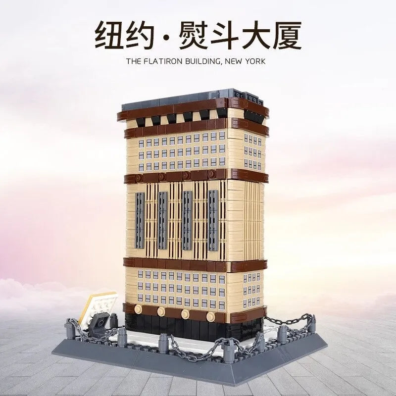 Building Blocks MOC Architecture New York Flatiron Bricks Kids Toys 4220 - 4