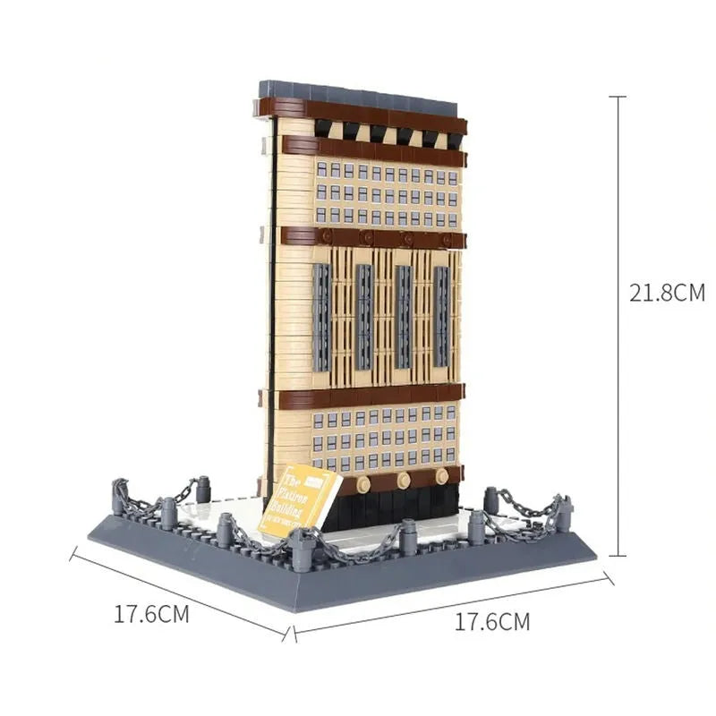 Building Blocks MOC Architecture New York Flatiron Bricks Kids Toys 4220 - 6