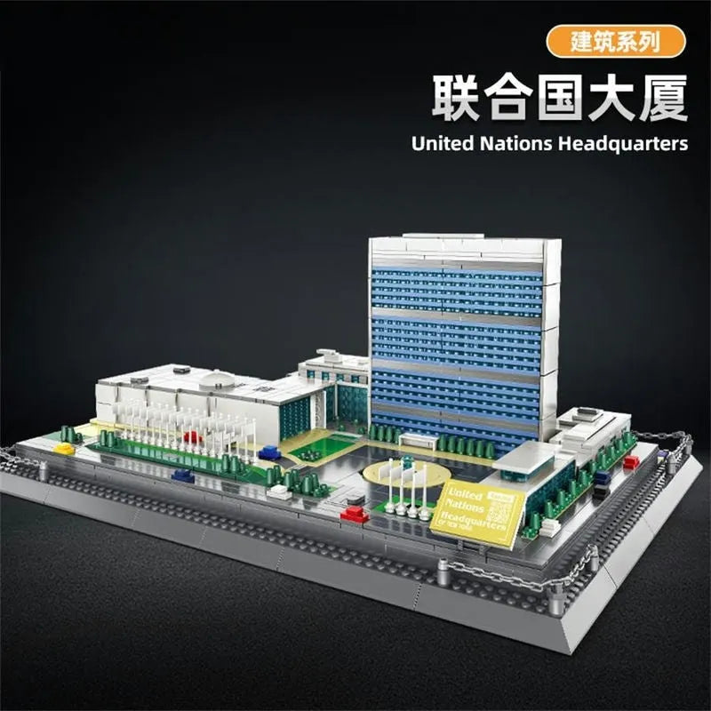 Building Blocks MOC Architecture NY United Nations HQ Bricks Kids Toys - 5