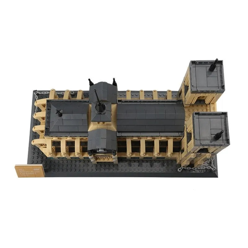 Building Blocks MOC Architecture Paris Notre Dame Cathedral Bricks Toy Construction Set Toys - 10