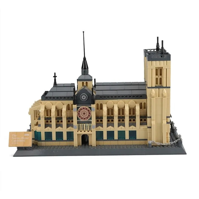 Building Blocks MOC Architecture Paris Notre Dame Cathedral Bricks Toy Construction Set Toys - 3