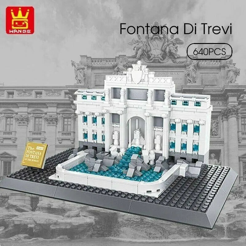 Building Blocks MOC Architecture Rome Fontana Di Trevi Skyline Bricks 4212 - 3