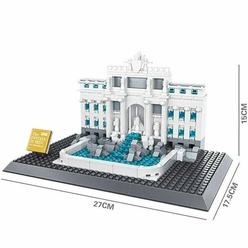 Building Blocks MOC Architecture Rome Fontana Di Trevi Skyline Bricks 4212 - 2