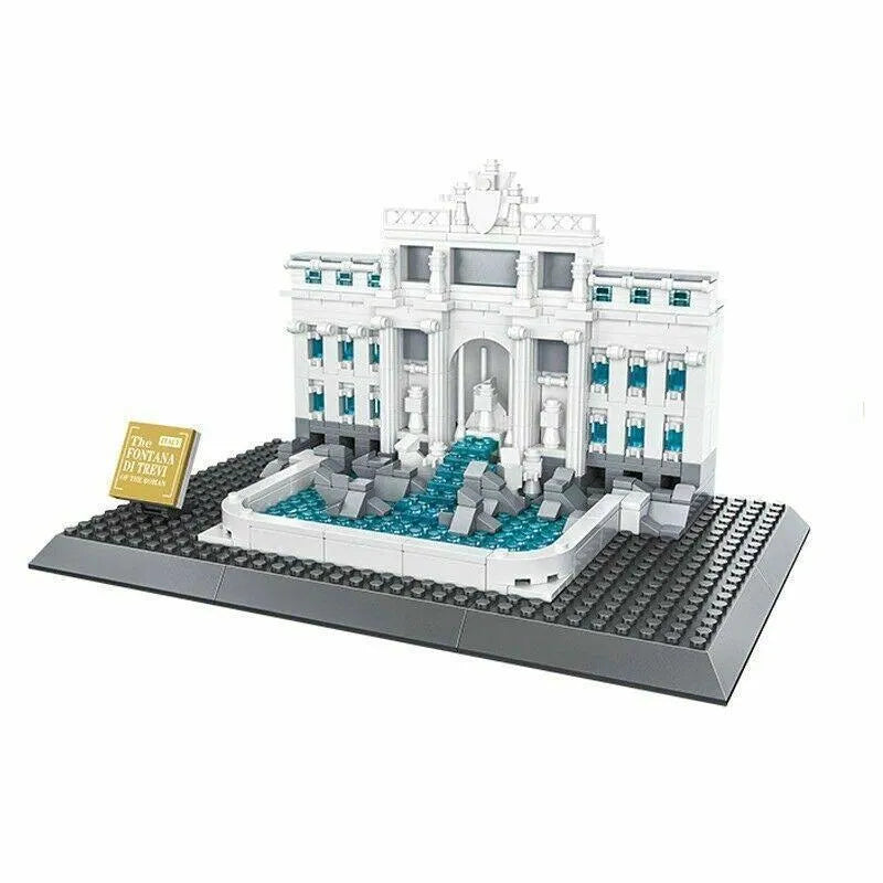 Building Blocks MOC Architecture Rome Fontana Di Trevi Skyline Bricks 4212 - 1