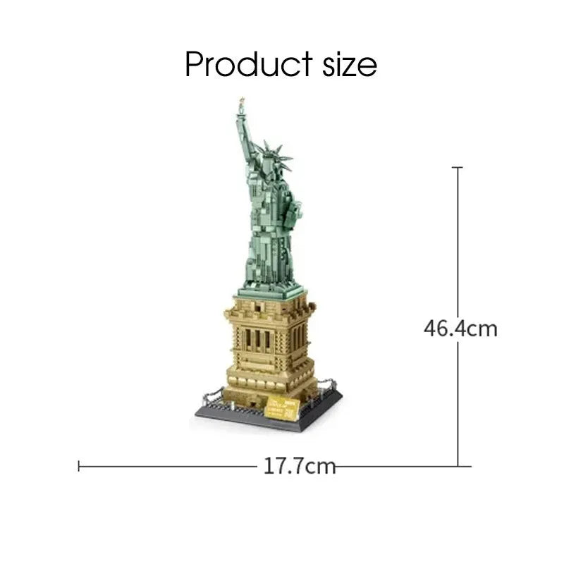 Building Blocks MOC Architecture Statue Of Liberty Bricks Toy 5227 - 3