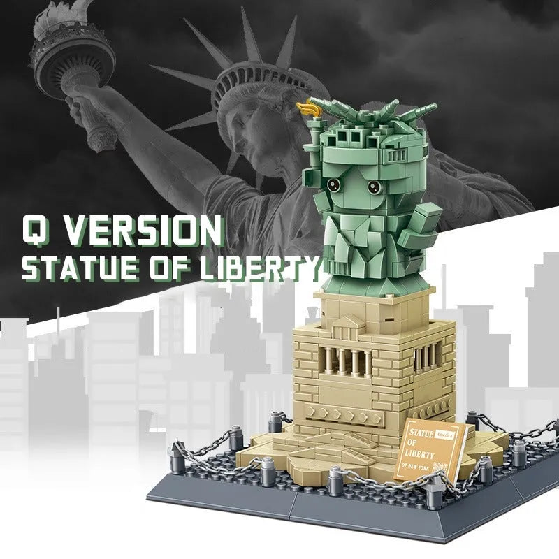 Building Blocks MOC Architecture Statue Of Liberty Q Version Bricks Kids Toys Construction Set Toys - 5