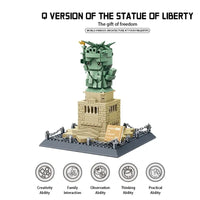 Thumbnail for Building Blocks MOC Architecture Statue Of Liberty Q Version Bricks Kids Toys - 3