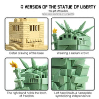 Thumbnail for Building Blocks MOC Architecture Statue Of Liberty Q Version Bricks Kids Toys - 4