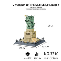 Thumbnail for Building Blocks MOC Architecture Statue Of Liberty Q Version Bricks Kids Toys Construction Set Toys - 2