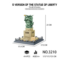 Thumbnail for Building Blocks MOC Architecture Statue Of Liberty Q Version Bricks Kids Toys - 2