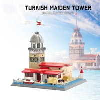 Thumbnail for Building Blocks MOC Architecture Turkish Maiden Tower Bricks Toy Construction Set Toys - 3