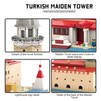 Thumbnail for Building Blocks MOC Architecture Turkish Maiden Tower Bricks Toy Construction Set Toys - 4