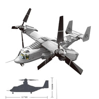 Thumbnail for Building Blocks MOC Creator Boeing V22 Bell Osprey Bricks Toys 5006 - 1