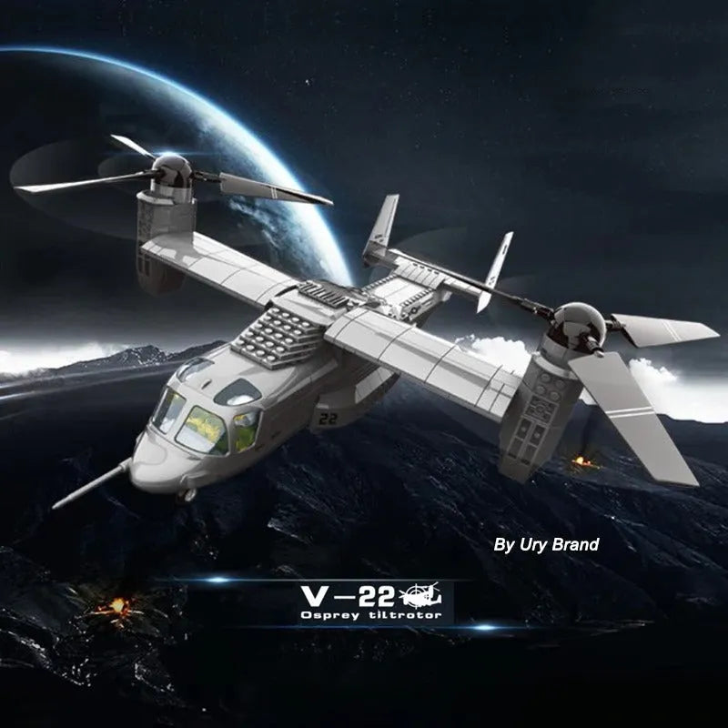 Building Blocks MOC Creator Boeing V22 Bell Osprey Bricks Toys 5006 Construction Set Toys - 4
