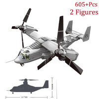 Thumbnail for Building Blocks MOC Creator Boeing V22 Bell Osprey Bricks Toys 5006 Construction Set Toys - 3