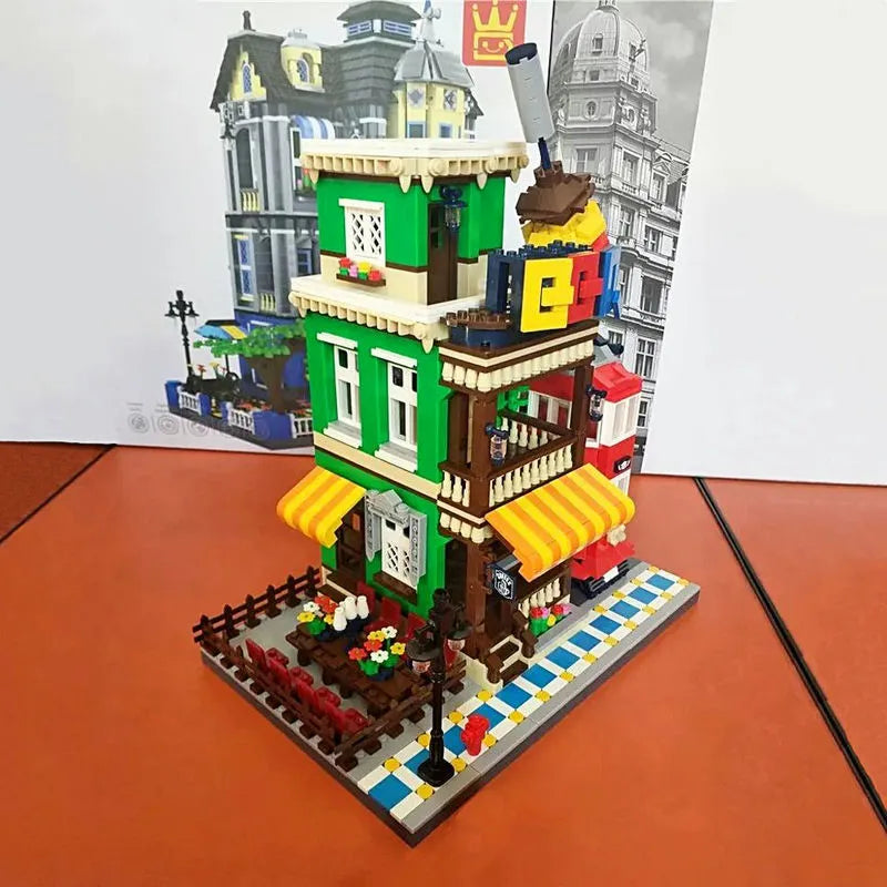 Building Blocks MOC Creator Expert City BBQ Restaurant Bricks Toys - 4