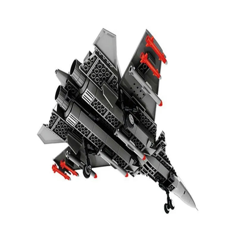 Building Blocks MOC Military F - 15 Eagle Fighter Jet Bricks Kids Toys - 7