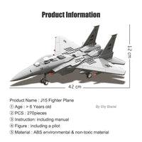 Thumbnail for Building Blocks MOC Military F - 15E Eagle Fighter Jet Plane Bricks Kids Toys - 3