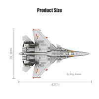 Thumbnail for Building Blocks MOC Military F - 15E Eagle Fighter Jet Plane Bricks Kids Toys - 7