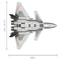 Thumbnail for Building Blocks MOC Military J20 Stealth Fighter Plane Bricks Kids Toys Construction Set Toys - 2