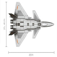 Thumbnail for Building Blocks MOC Military J20 Stealth Fighter Plane Bricks Kids Toys - 2