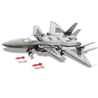 Thumbnail for Building Blocks MOC Military J20 Stealth Fighter Plane Bricks Toys Kids - 2