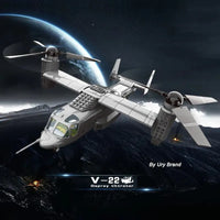 Thumbnail for Building Blocks Tech MOC Creator Boeing V22 Bell Osprey Bricks Toys JX006 Construction Set Toys - 4