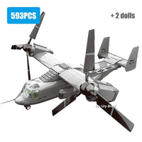 Thumbnail for Building Blocks Tech MOC Creator Boeing V22 Bell Osprey Bricks Toys JX006 - 1