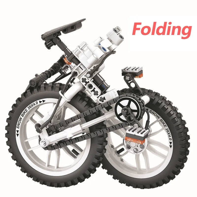 Building Blocks City Ideas Folding Mountain Bicycle Bike Bricks Toys - 4