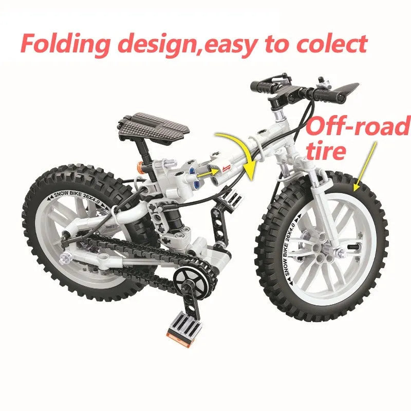 Building Blocks City Ideas Folding Mountain Bicycle Bike Bricks Toys - 5