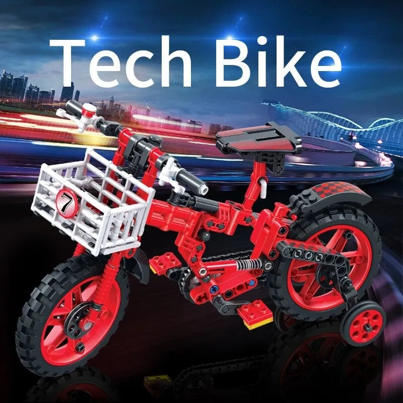 Building Blocks MOC Ideas City Toddler Bicycle Bike Bricks Kids Toys - 4