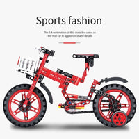 Thumbnail for Building Blocks MOC Ideas City Toddler Bicycle Bike Bricks Kids Toys Construction Set Toys - 5
