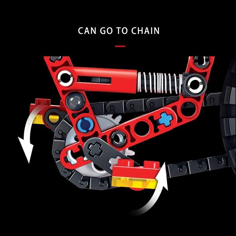 Building Blocks MOC Ideas City Toddler Bicycle Bike Bricks Kids Toys Construction Set Toys - 8
