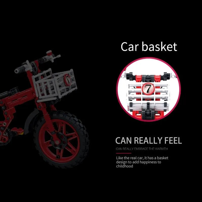 Building Blocks MOC Ideas City Toddler Bicycle Bike Bricks Kids Toys Construction Set Toys - 6