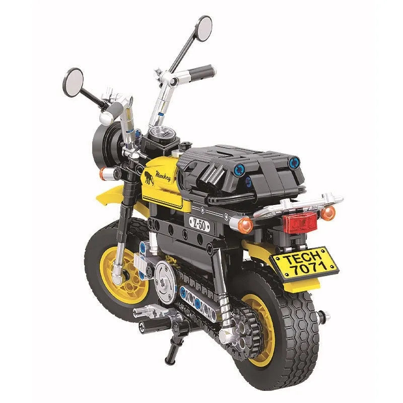 Building Blocks MOC Mini Motorbike Motorcycle Bricks Kids Toys 7071 - 3