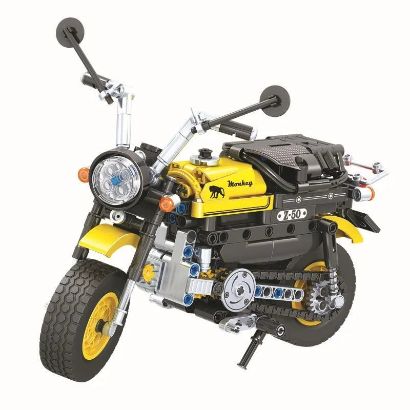 Building Blocks MOC Mini Motorbike Motorcycle Bricks Kids Toys 7071 - 1
