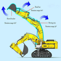 Thumbnail for Building Blocks MOC RC Crawler Excavator City Trucks Bricks Toys - 12
