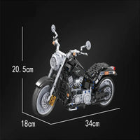 Thumbnail for Building Blocks MOC Tech American Harley Motorcycle Bricks Toy 7049 - 15