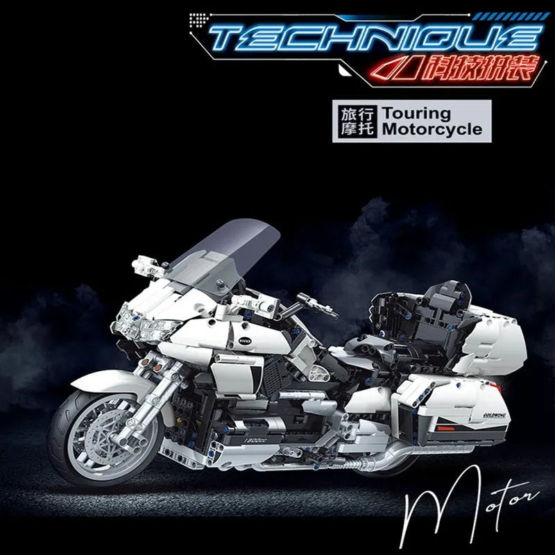 Building Blocks MOC Tech Gold Wing Motorcycle Bricks Toy 8110 - 2