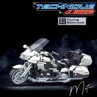 Thumbnail for Building Blocks MOC Tech Gold Wing Motorcycle Bricks Toy 8110 - 2
